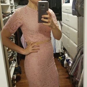 Beautiful 2 piece pink lace dress